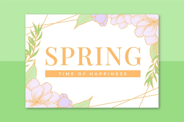 Floral elegant spring card