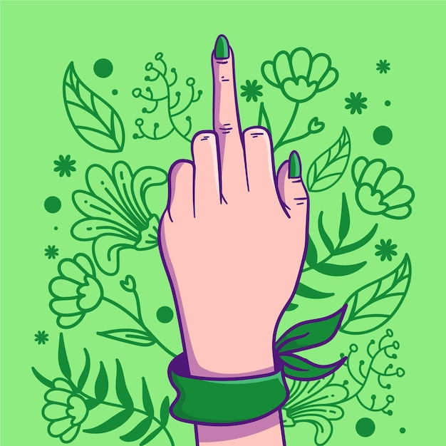 Free Vector floral fuck you symbol