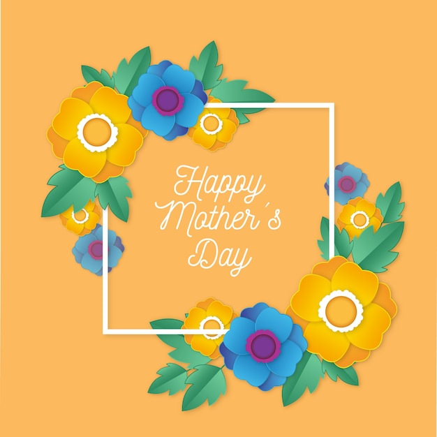 Free Vector floral mothers day design