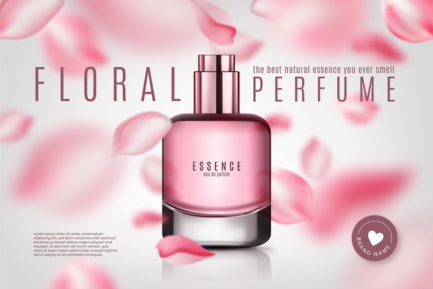 Floral perfume ad