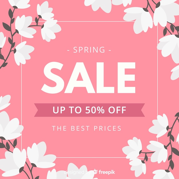 Free vector floral spring sale background