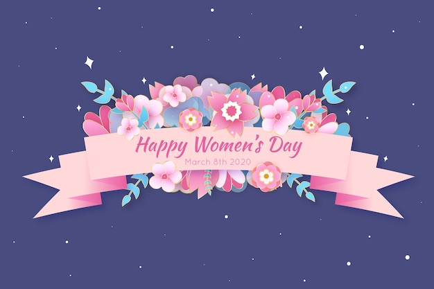 Free vector floral women's day background