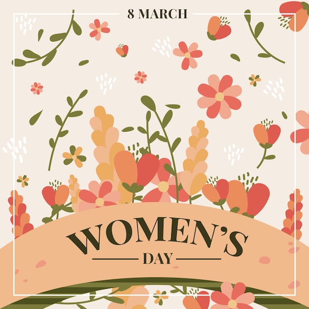 Free vector floral women's day