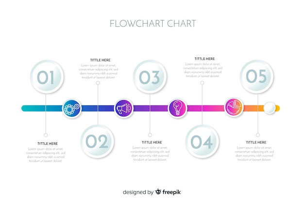 Free Vector flowchart infographic