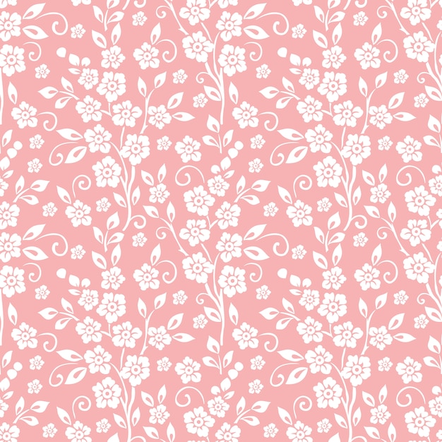 Free Vector flower seamless pattern background. elegant texture for backgrounds. 