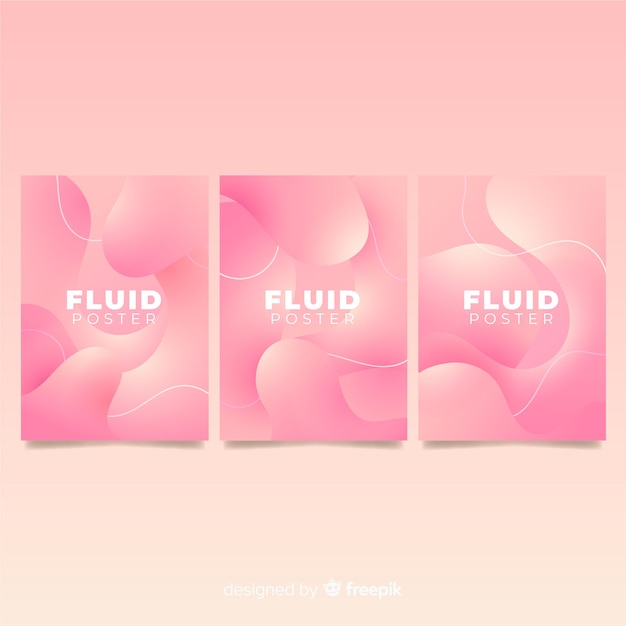 Free Vector fluid poster collection