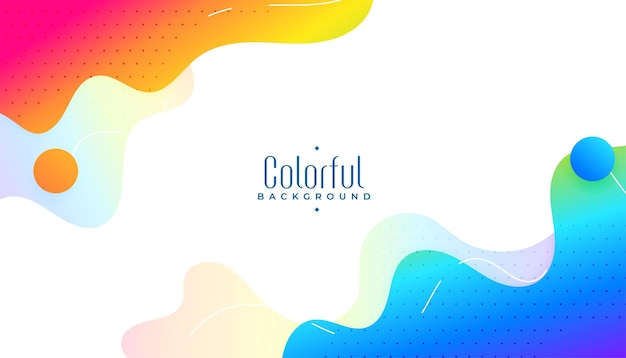 Free Vector fluid style colorful abstract background