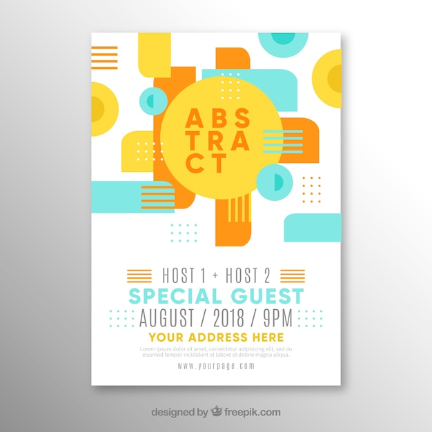 Flyer template in abstract style