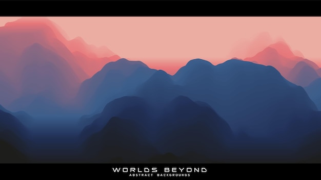 Free Vector fog over mountains