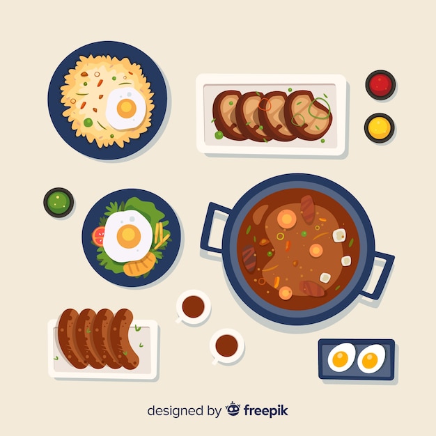 Free Vector food dish collectio