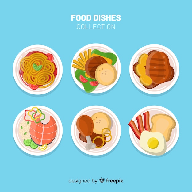 Free Vector food dish collection