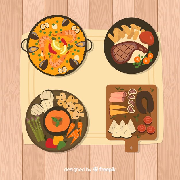 Food dishes set