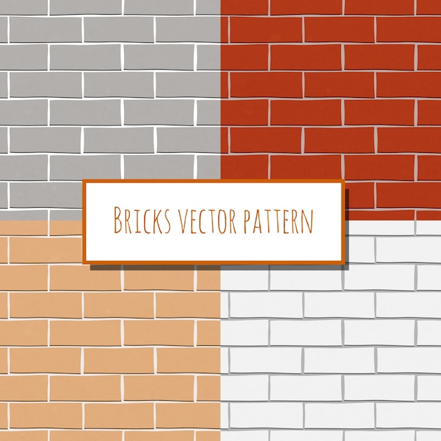 Free Vector four brick walls