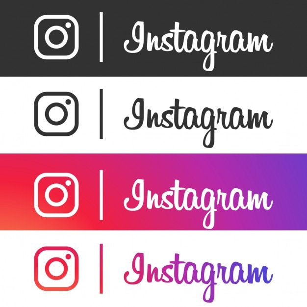 Free Vector four instagram icons