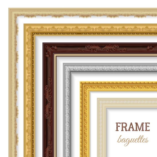 Free Vector frame baguettes set