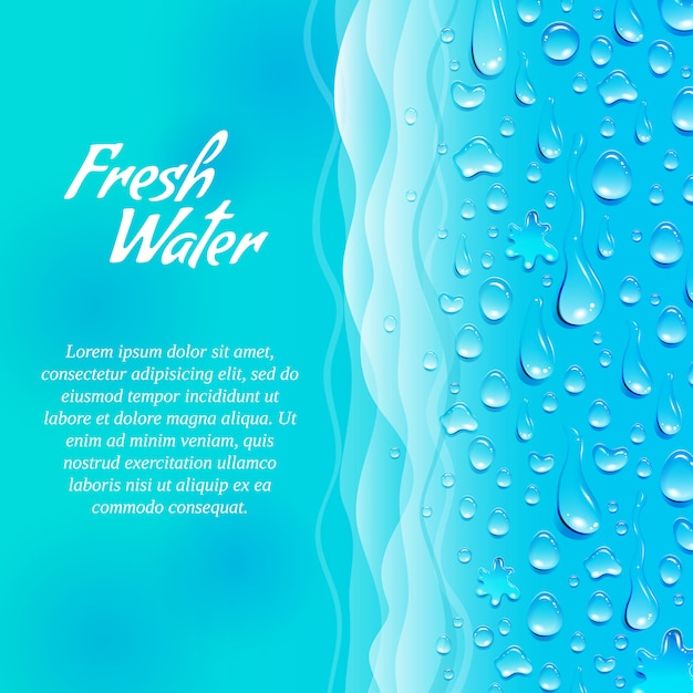 Fresh clean natural water banner