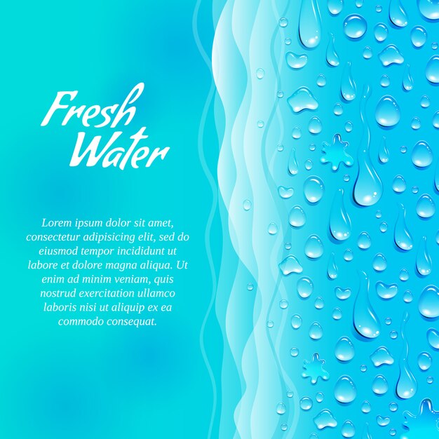 Fresh clean natural water banner