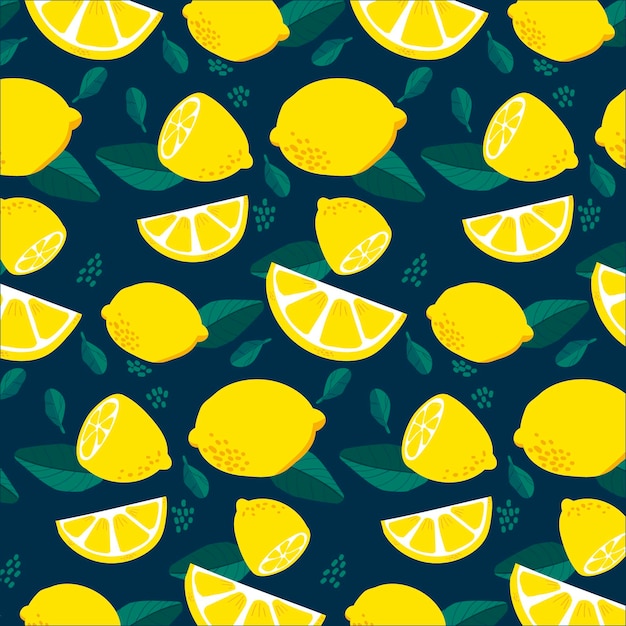 Free Vector fruits pattern concept