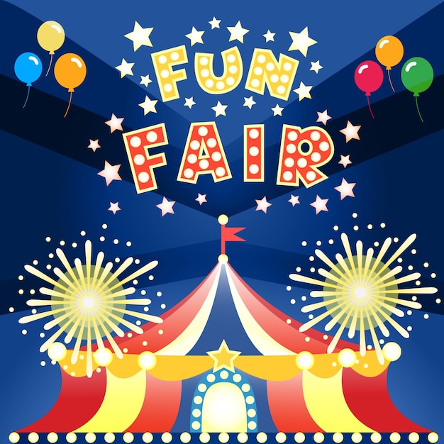 Free Vector fun fair poster