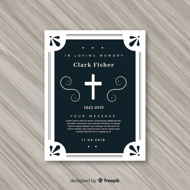 Funeral card template