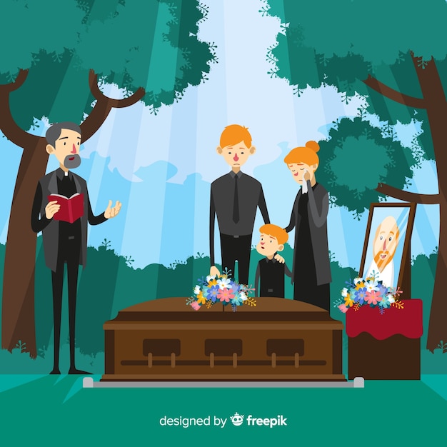 Free Vector funeral ceremony