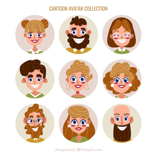 Free vector funny avatar collection