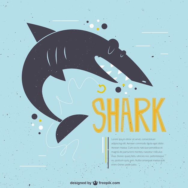 Free Vector funny shark illustration