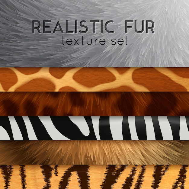 Fur horizontal texture set