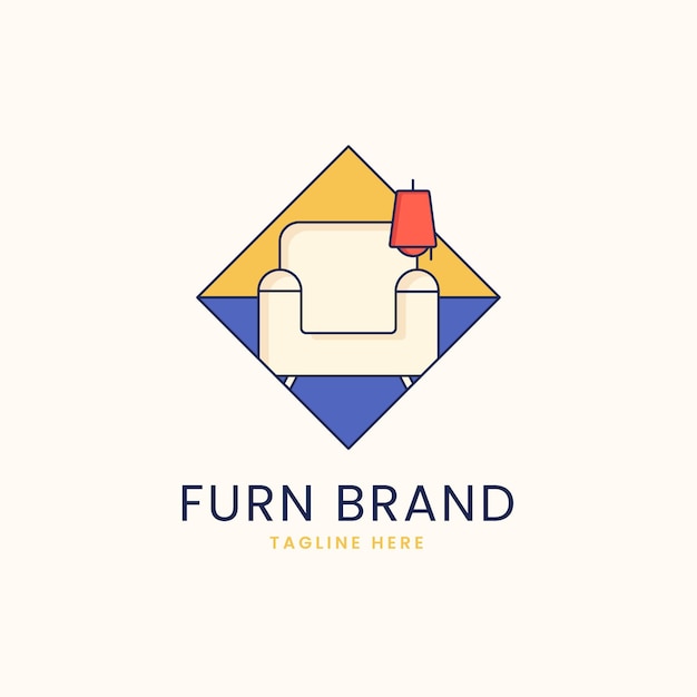 Free Vector furniture logo concept with armchair