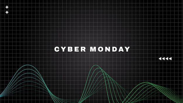 Futuristic cyber monday sale desktop wallpaper