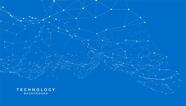 Free Vector futuristic digital tech polygonal structure blue background design vector