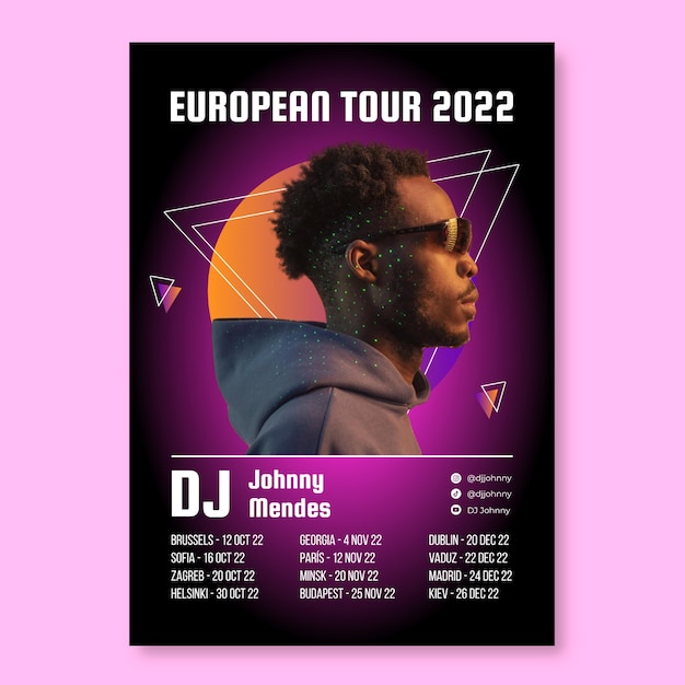 Futuristic dj flyer template