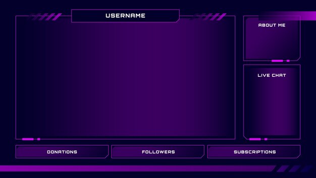 Futuristic gradient interface twitch background