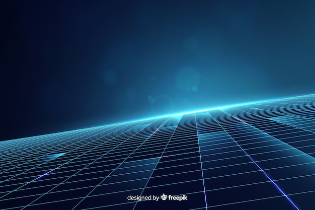 Free Vector futuristic horizon background with modern shapes