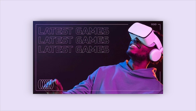 Futuristic neon lastest games youtube thumbnail