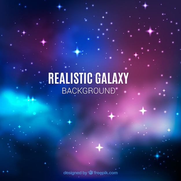 Free Vector galaxy background with stars