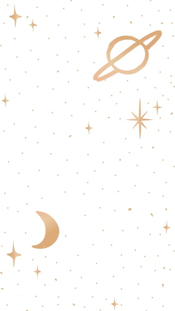 Free Vector galaxy mobile wallpaper  cute doodle style