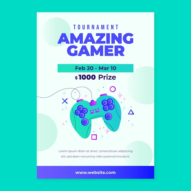 Gaming poster template design