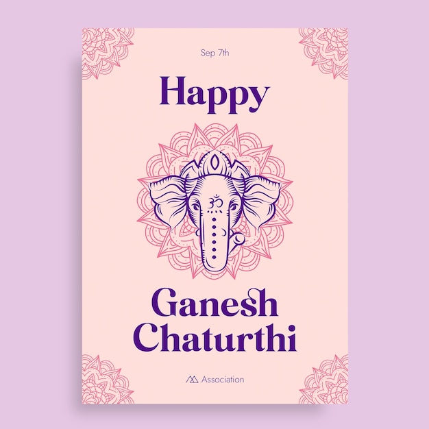 Ganesh chaturthi poster template design