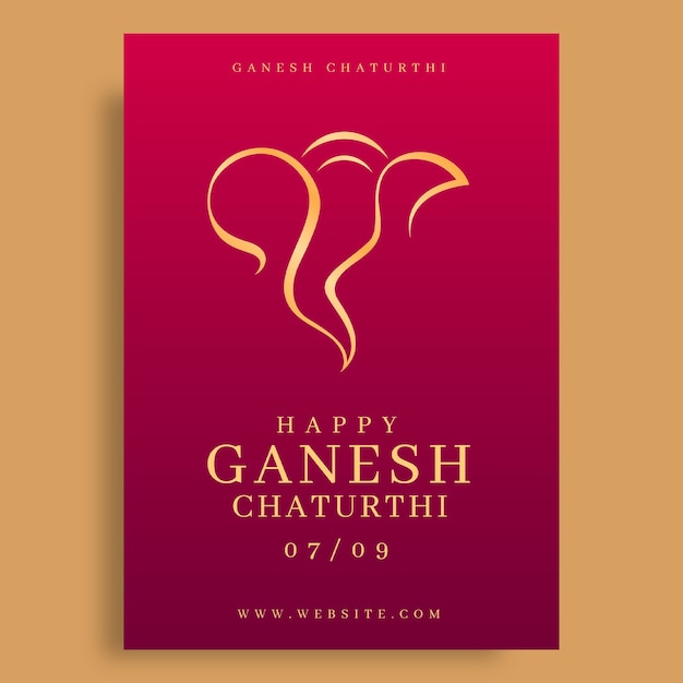 Ganesh chaturthi poster template design