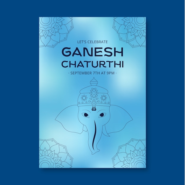 Ganesh chaturthi poster template design