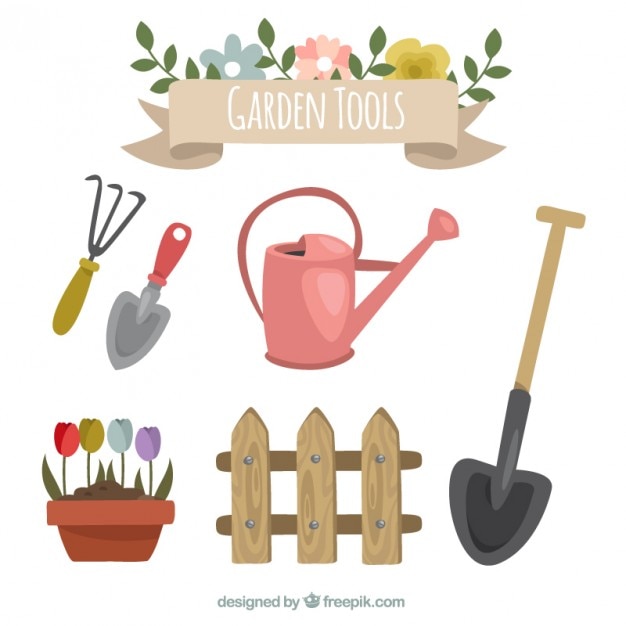 Free vector garden accessories to cultivate