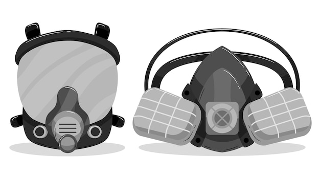 Free Vector gas mask respirator