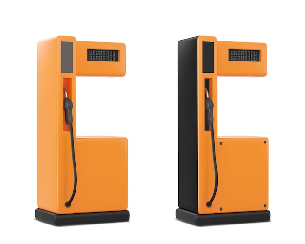 Free vector gas station pumps set