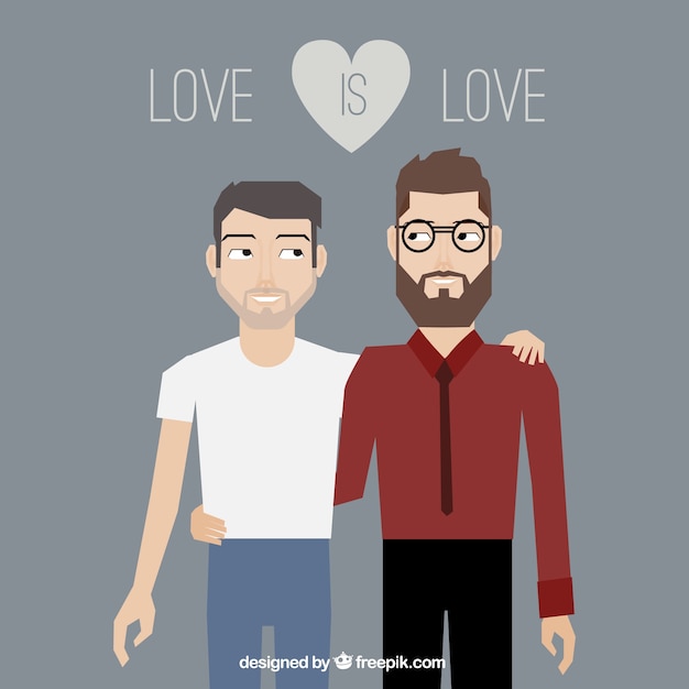 Free Vector gay couple