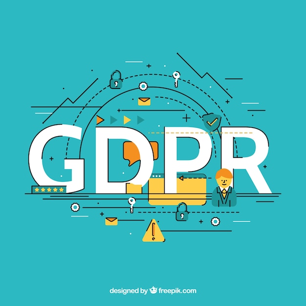 Free Vector gdpr concept with flat design