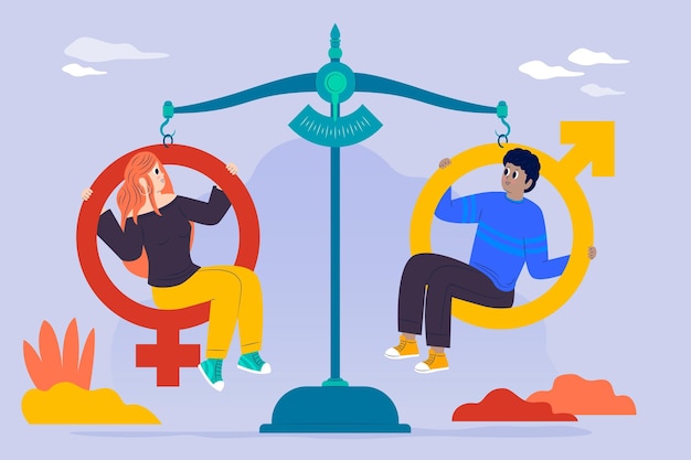 Free Vector gender equality concept