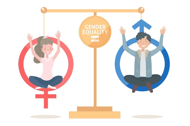 Free Vector gender equality concept