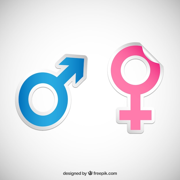 Free vector gender icon stickers