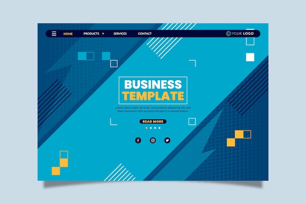 Free vector general business landing page